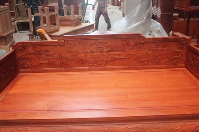 福建紅木家具廠誠招加盟 東非酸枝木中式仿古羅漢床，東陽十大品牌的卓越之選