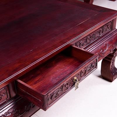 龍瑞傳世 吉迪盆老撾大紅酸枝11件套沙發中的東方藝術神韻